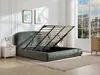 Vente-unique - ZORIMA Bett Stoff Grün - B 227 cm x H 110 cm x L 202 cm Bild 2