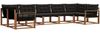 vidaXL Outdoor-Sofagarnitur mit Kissen 7 pcs Natürlich und Schwarz 3369823 Bild 2