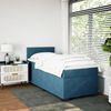 vidaXL Boxspringbett mit Matratze Dunkelblau 90x200 cm Samt 3286226 Bild 3