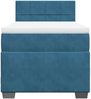 vidaXL Boxspringbett mit Matratze Dunkelblau 90x200 cm Samt 3286226 Bild 4