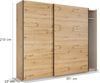 rauch Kleiderschrank; Schwebetürenschrank KRONACH, 2-türig, Eiche Artisan, 261x210x59xcm Bild 4