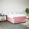 vidaXL Boxspringbett mit Matratze Rosa 140x200 cm Samt 3285292 Bild 3