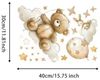 Montegoni Wandsticker Wolken Teddybär Wandsticker Kinderzimmer Wandtattoo mit Hase Sterne (Mehrteiliges Motivset, 1er Set Boho Wandsticker), Selbstklebend, Ablösbar, Glänzend, Mehrteilig, Dekorativ Bild 2