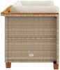 vidaXL Garten-Ecksofas mit Kissen 2 Stk. Beige Poly Rattan 365916 Bild 5