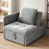 Polsterbett, Schlafsofa, 3 in 1, Multifunktional, Leinenstoffsofa, Verstellbare Rückenlehne, Liegesofa, Kleine Räume Bild 5