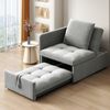 Polsterbett, Schlafsofa, 3 in 1, Multifunktional, Leinenstoffsofa, Verstellbare Rückenlehne, Liegesofa, Kleine Räume Bild 4