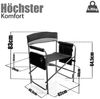 BigDean Campingstuhl Klappstuhl belastbar bis 150kg mit Klapptisch – mit Getränkehalter (Packung, 1 St), 150kg Belastbar, Getränkehalter, Seitentasche Bild 3