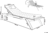 Sonnenliege mit Kissen CESANA PREMIUM mit Relaxfunktion Akazienholz Hellbeige Bild 2