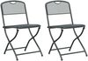 vidaXL Gartenstühle 2 pcs Anthrazit 52,5 x 46 x 82 cm Eisen 42025100 Bild 2