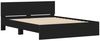 vidaXL Bettgestell mit Kopfteil Schwarz 140x190 cm 3207498 Bild 4