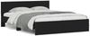 vidaXL Bettgestell mit Kopfteil Schwarz 140x190 cm 3207498 Bild 2