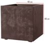 XXL Pflanzkasten Pflanzkübel Millennium 80 L in Rostbraun mit Tolle Naturstein Optik Bild 2