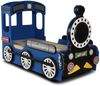Lokomotive Kinderbett mit Matratze 90x190 Blau Bild 2