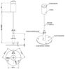 SO-TECH® Deckenhalter Drahtseilabhängesystem DA100 Länge 1000 mm Tragkraft bis zu 20 kg, stufenlos verstellbar Befestigungsset Drahtseil für Baldachin Bild 3