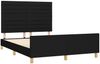 vidaXL Polsterbett mit Kopfteil Stoff Schwarz 140x200 cm Bild 4