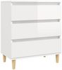 Sideboard, Kommode Hochglanz-Weiß 60x35x70 cm Holzwerkstoff Bild 2