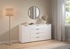 rauch Kombikommode Sideboard Türkommode Schubladenkommode Kommode ASTANA (Breite 160 cm / Höhe 81 cm, mit 4 Einlegeböden), 2-türig, 4 geräumige Schubladen, Kantengriff Alufarben MADE IN GERMANY Bild 2