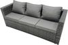 Fimous Poly Rattan Gartenlounge Sofa Set Balkonmöbel Set 5-sitzer Gartenmöbel Set Sitzgruppe aus Gartensofa;Sessel;Hocker Dunkelgrau Gemischt Bild 4