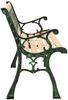 vidaXL Gartenbank 122 cm Gusseisen und Massivholz Tanne 312031 Bild 3
