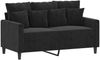 vidaXL 2-tlg. Sofagarnitur mit Kissen Schwarz Samt 3201705 Bild 3