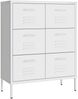 vidaXL Schubladenschrank Weiß 80x35x101,5 cm Stahl 336152 Bild 2