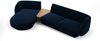 Micadoni Modulares Sofa Miley mit Recamiere 3-Sitzer Links Samtstoff Bluvel Königsblau Bild 2