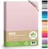 leevitex® Boxspringbett & Wasserbett Spannbettlaken | 100% Baumwolle | Markenqualität | Ökotex | 200x220 cm + 40 Steg - Rosa Bild 5