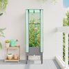vidaXL Hochbeet mit Gewächshaus-Aufsatz Rattan-Optik 40x40x140 cm 4015860 Bild 3