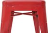 4er-Set Hocker HWC-A73, Metallhocker Sitzhocker, Metall Industriedesign stapelbar ~ rot Bild 5