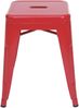 4er-Set Hocker HWC-A73, Metallhocker Sitzhocker, Metall Industriedesign stapelbar ~ rot Bild 4