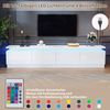 TV-Schrank mit 4 Schubladen, LED & Hochglanz, 180 x 34 x 40 cm, Weiß Bild 4