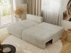 Ecksofa mit Schlaffunktion, lockere Kissen, Wohnzimmerecke mit L-förmigem und Bettkästen, Wellenfeder auf dem Sitz - VIVO - Beige Velours - linke Seite Bild 3