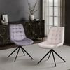 HOMAVO 2er Set 'YZ4' Esszimmerstuhl mit Drehfunktion, 360° drehbar, Samt weiß, 53 x 62 x 85,5 cm Bild 3