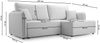 Selsey 'Kassian' Ecksofa mit Schlaffunktion und Bettkasten, grau, rechts Bild 4