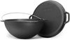 15L Kazan Schwenktopf Gusseisen Kasan DeckelGrillpfanne Grill Campingtopf Kessel Bild 4