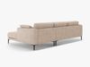 Micadoni Ecksofa Bemy 3-Sitzer Rechts Strukturierter Stoff Sand Bild 3