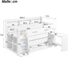 Hochbett mit Schreibtisch, Stauraum, LED-Streifen, Lattenrost, Regalen, Schubladen, Rausfallschutz, USB und Leiter, 90x200 cm, Kinderbett, Kiefer Bild 5