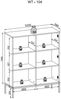 Bettso 'SENTINO' Vitrine mit LED-Beleuchtung, Holzwerkstoff Kaschmir, 126x39x104 cm Bild 4