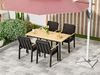 MeXo Gartenlounge-Set Garten Essgruppe für 4 Personen, (Gartenmöbel Set aus Aluminium, 5-tlg, mit PS-Tisch & bequemen Sesseln inkl. Kissen), Ideal für Garten, Terrasse & Balkon Bild 3