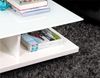 Couchtisch 100x36 cm MDF Glas Weiß Bild 3