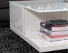 Couchtisch 100x36 cm MDF Glas Weiß Bild 5
