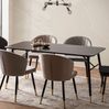Esszimmertisch 160x80x76cm Marmor-Optik Schwarz Metallbeine Modern Bild 2