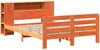 vidaXL Massivholzbett ohne Matratze Wachsbraun 140x200 cm Kiefernholz 3309880 Bild 3