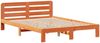 vidaXL Massivholzbett ohne Matratze Wachsbraun 140x200 cm Kiefernholz 3309880 Bild 5