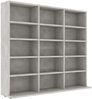 vidaXL CD-Regal Betongrau 100x23x89,5 cm Holzwerkstoff 801791 Bild 4