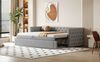 Hellgraues Schlafsofa 90x200 cm Mit Ausziehbett Und Samtbezug Multifunktionsmöbel 2-in-1 Design Sofabett Mit 300 Kg Tragkraft Bild 4