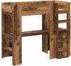 vidaXL Etagenbettgestell mit Schreibtisch Altholz 100 x 200 cm 3410465 Bild 4
