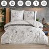 Buymax Bettwäsche, Renforcé: 100% Baumwolle, 2 teilig, 135x200 cm mit Reißverschluss, Geblümt Schmetterlinge, Schwarz Weiß Bild 2