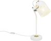 Retro LED Schreibtischlampe schwenkbar aus Metall Weiß Gold, Höhe 45cm Bild 2