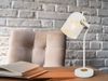 Retro LED Schreibtischlampe schwenkbar aus Metall Weiß Gold, Höhe 45cm Bild 3